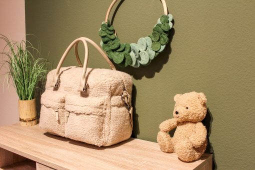 Sac à langer et matelas à langer Hello Little One sherpa beige – BB&Co x Kidzroom – Image 2