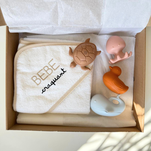 Coffret bain à composer cape de bain et jeu de bain