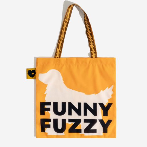 Sac fourre-tout pliable en toile recyclée FUNNYFUZZY - Queues Frétillantes – Image 2