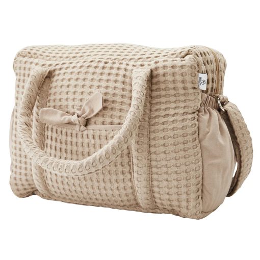 Sac à langer en coton gaufré – Coloris Latté – Image 2