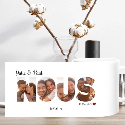 Mug "nous" avec photos personnalisées - Tasse personnalisée