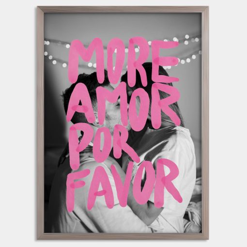 Affiche more amor por favor - Cadre personnalisé