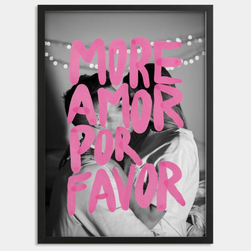 Affiche more amor por favor - Cadre personnalisé – Image 2