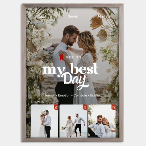 Affiche personnalisée Netflix My Best Day - Cadre Netflix personnalisé