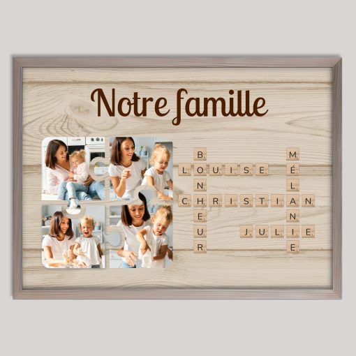 Affiche scrabble personnalisée horizontale - Cadre personnalisé