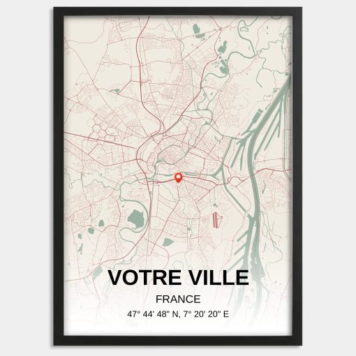 Affiche personnalisée ville - Cadre personnalisé – Image 2