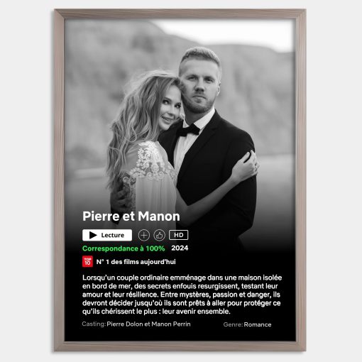 Affiche personnalisée film Netflix - Cadre netflix personnalisé