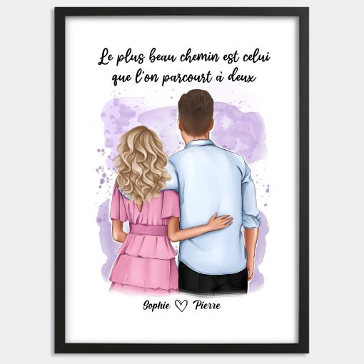 Cadre personnalisé meilleur couple (femme et homme) – Image 2