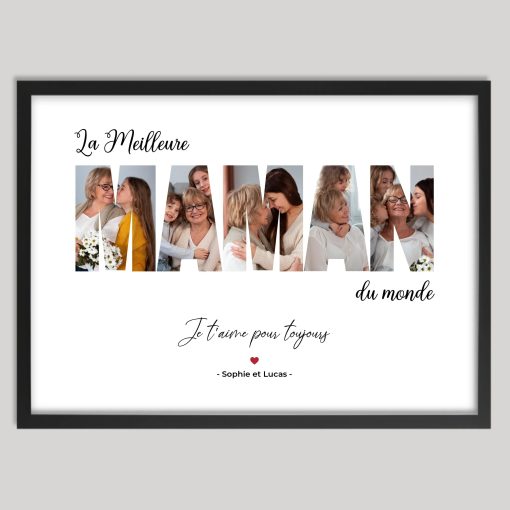 Affiche personnalisée meilleure maman du monde - Cadre personnalisé – Image 2
