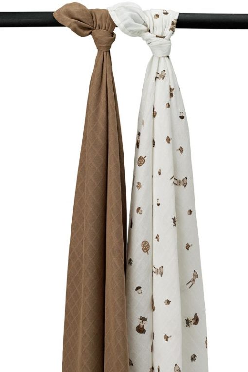 Lot de 2 langes forêt 120x120cm – Image 2