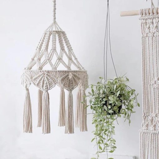 Abat-jour bohème en macramé – Image 2