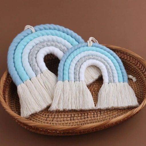 Arc en ciel macramé bleu – Image 2