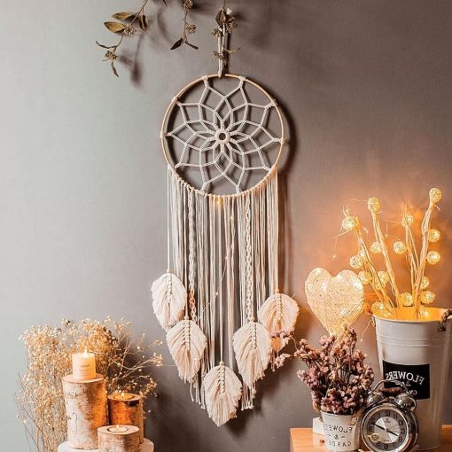 Attrape rêve plume macramé