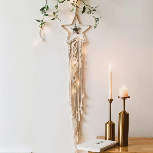 Attrape rêve étoile macramé