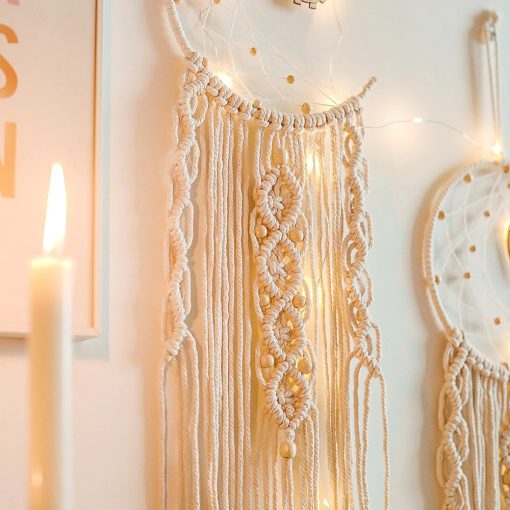 Attrape rêve croissant de lune macramé – Image 2