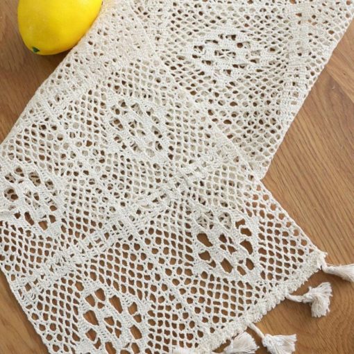 Chemin de table dentelle macramé – Image 2