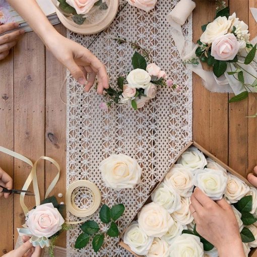 Chemin de table macramé blanc – Image 2