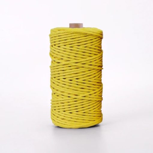 Corde macramé 2 mm jaune 100m