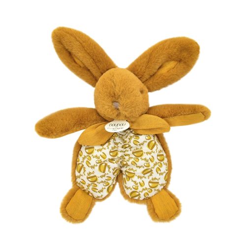 Doudou plat Lapin 18 cm ocre – Image 2