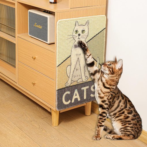 Tapis à gratter en sisal imprimé écologique pour chat élégant et durable