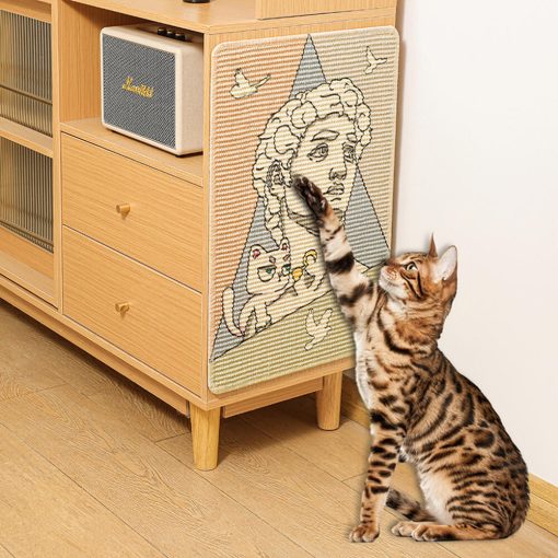 Tapis à gratter en sisal imprimé écologique pour chat élégant et durable – Image 2