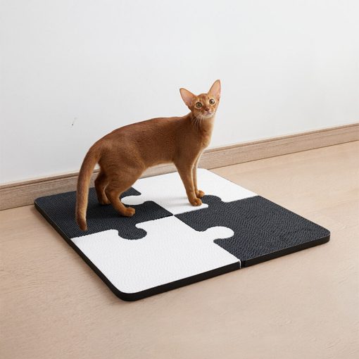Panneau à gratter en forme de puzzle auto-adhésif résistant aux rayures pour chats – Image 2