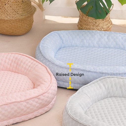Lit pour chien ovale en forme de donut confort rafraîchissant surélevé – Image 2
