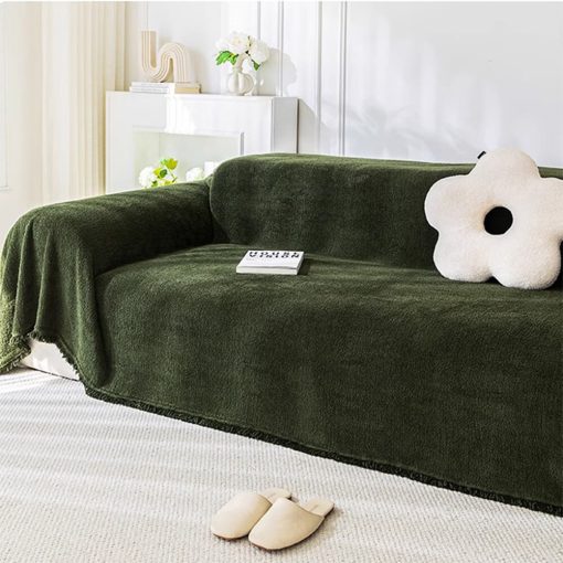 Housse de canapé douce en peluche déperlante protection polyvalente - FunnyFuzzy