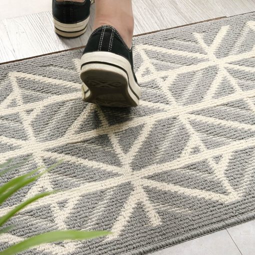 Tapis de porte avant moderne à carreaux anti-tache et antidérapant pour pattes boueuses de chien – Image 2