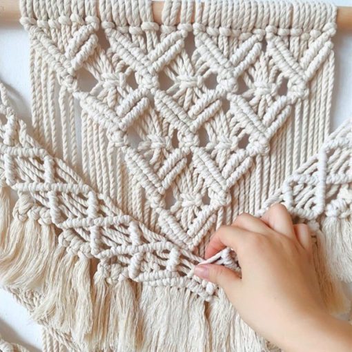 Macramé mural feuille – Image 2