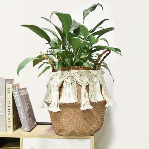 Panier de macramé