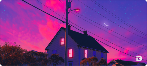 Coucher de soleil à la maison