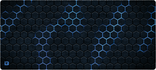 Grille hexagonale bleue
