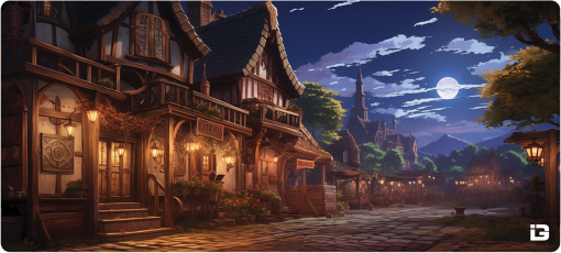 Village au clair de lune