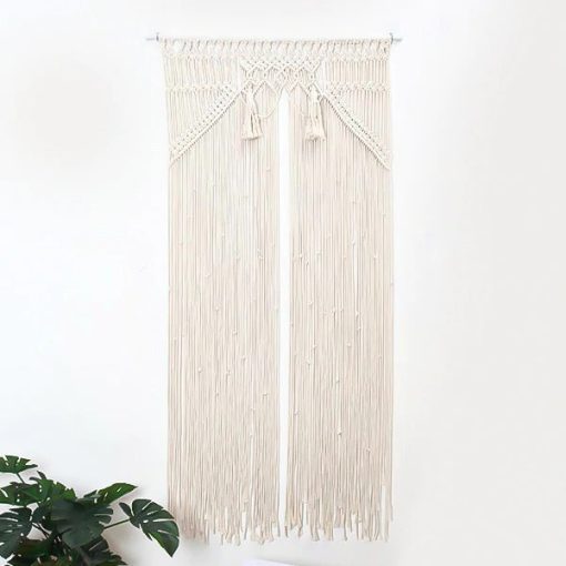 Rideau corde macramé