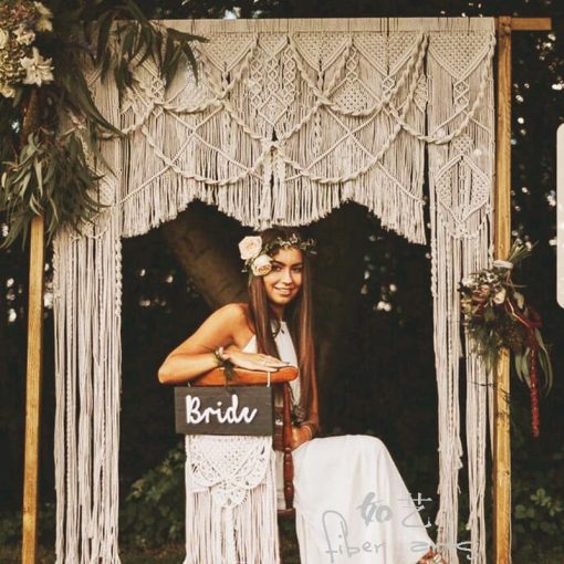 Rideau macramé mariage – Image 2