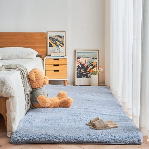 Tapis de chevet en peluche épaisse - Tapis extra doux et confortable – Image 2