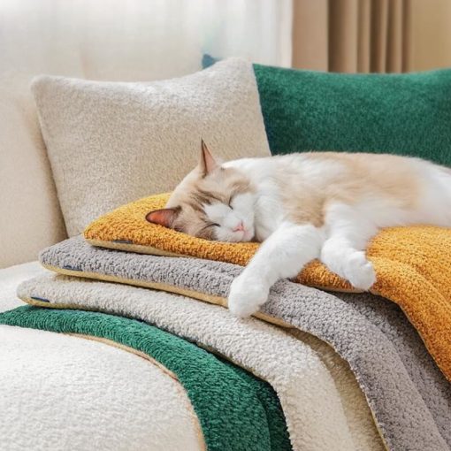Tapis antidérapant en peluche pour animaux de compagnie chaud et confortable – Image 2