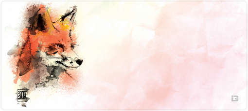 Renard aquarelle